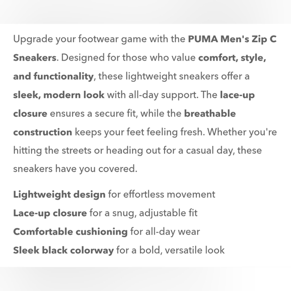 Puma Zip C Sneakers 9.5 - Picture 8 of 8